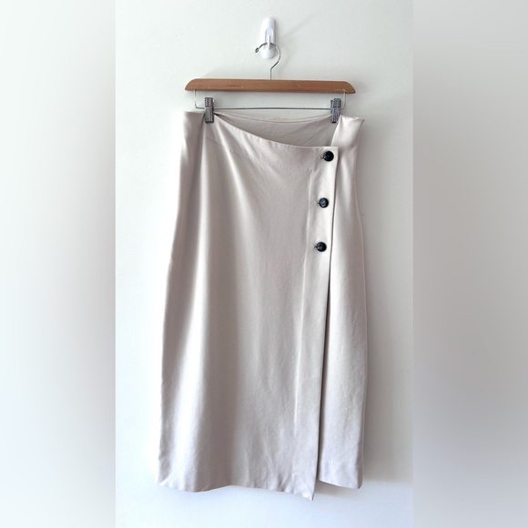 BABATON Billy Skirt Button Faux Wrap Midi - Picture 2 of 8